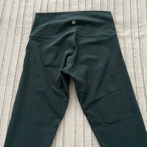 Lululemon 7/8 cropped leggings; teal size 6